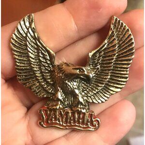 Vintage Yamaha Eagle Pin Badge Red Enamel 2"